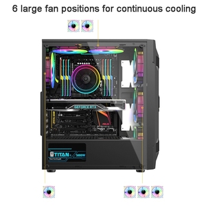 Custodie per Computer ATX trasparenti con lato in acrilico di alto livello, custodia per Computer Desktop con posizione di 6 ventole e interfaccia USB 3.0 - Product Image 5