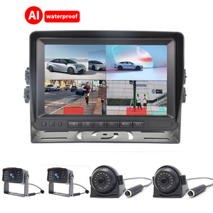Proximity Warning Alert <strong>System</strong> with Backup Camera 7 Inch Monitor 4 Quad for Heavy Duty Truck Camera <strong>System</strong> - Product Image 5