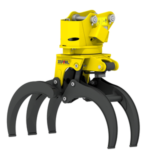XUVOL Forestry 12 15T Excavator Attachment <strong>Timber</strong> Clamp Wood Grab Hydraulic Log Bunching Grapple 360&deg; Rotation Five Claw Grapple - Product Image 3