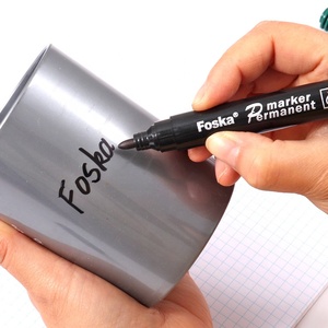 Foska-Marcador permanente Jumbo de punta de cincel y bala de colores surtidos con certificación MSDS y logotipo personalizado - Product Image 6