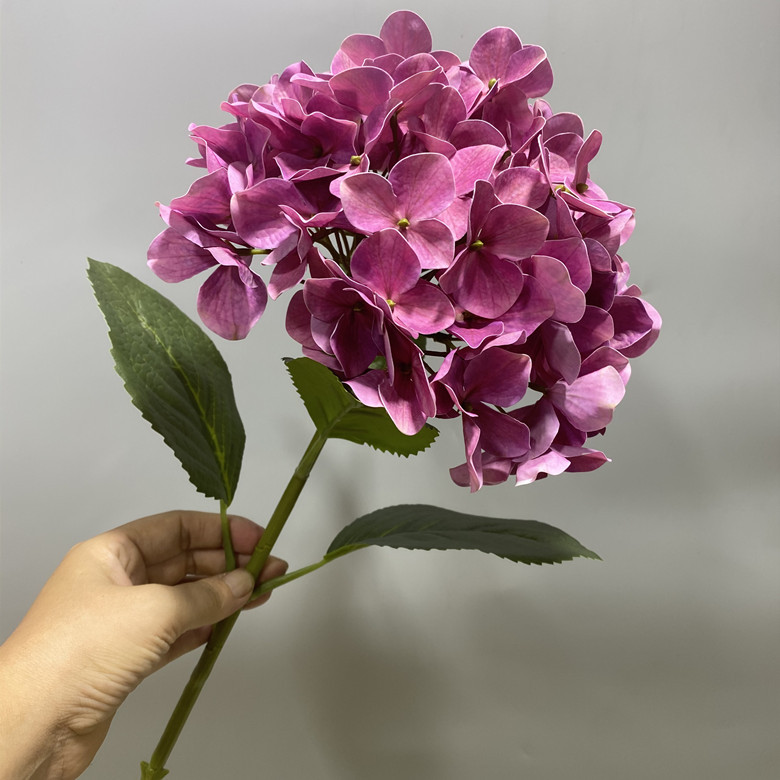 80cm single head hydrangea dark fuchsia