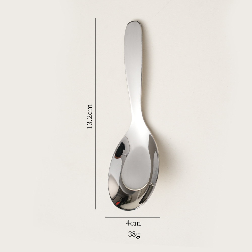 Silver 304 children flat spoon