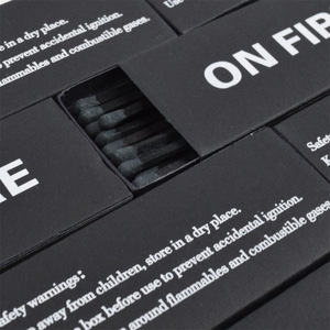 High-end Black 7.5-centimeter Extended <strong>Match</strong> with Black Stick High-end and High-grade matchbox for Scented <strong>Matches</strong> - Product Image 3