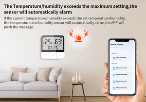El sensor detector de temperatura y humedad de invernadero inalámbrico Tuya funciona con la red WiFi DE LA APLICACIÓN Smartlife Tuyasmart - Product Image 2