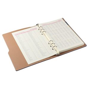 Iyi durumda gelmesi sağlamak için dayanıklı ambalaj özel mavi deri doldurulabilir günlüğü dizüstü a6 halka bağlayıcı planlayıcısı kapak - Product Image 3
