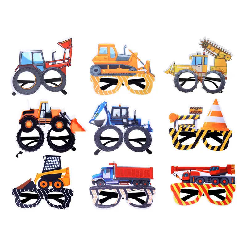 Eyeglasses engineering car design glasses birthday theme party decorations supplies children adult Photo Booth Props frame