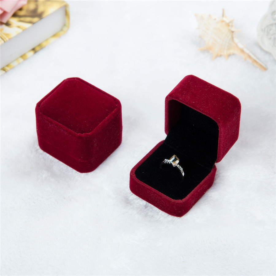 Wine red Ring Box 5*4.5*4cm