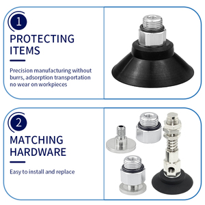 Specialized Robotic Industrial Pneumatic Components for case Opening Machine ESS/ESV Series Flat Vacuum Suction <strong>Cups</strong> - Product Image 6