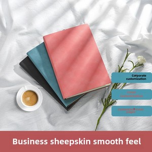 Taccuino personalizzabile per ufficio dello studente A5 copertina morbida in pelle di pecora ispessita rilegatura termica con Logo personalizzato stampato taccuini morbidi creativi - Product Image 6