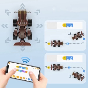 475 шт. приложение программируемый DIY строительные блоки игрушка динозавр rc автомобиль с голосового дистанционного управления и датчик поворачивания экрана стволовых игрушка кирпичи - Product Image 4