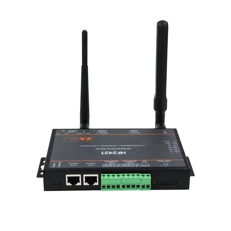Convertisseur de réseau HF2421 4G Double Port Serial Server RS232 RS485 RS422 vers Ethernet Wifi 4G 3G GPRS (original et nouveau)