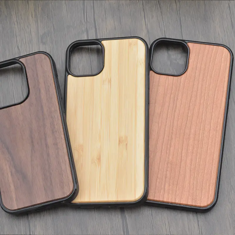 Para iPhone 11 12 13 14 Pro Max Funda trasera Lisa Diseño de madera natural Bambú Estampado de madera para iPhone 15 Pro Max Funda de madera