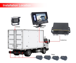 Heavy Duty Vehicle 7 Inch HD Reversing <strong>Camera</strong> Monitor Radar System With 4 <strong>Sensor</strong> - Product Image 4