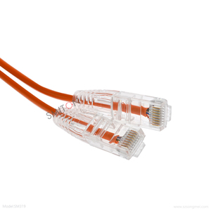 超薄UTP CAT6A接插线非屏蔽接插线28AWG 30AWG CAT6a UTP聚氯乙烯透明靴RJ45接插线1m - Product Image 3