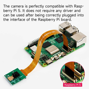 Yahboom 5M CSI fotocamera 1080p OV5647 sensore grandangolare modulo fotocamera per Raspberry Pi 5 - Product Image 3