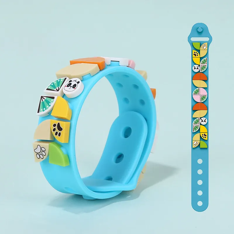 2023 braccialetto giocattolo Figet più venduto braccialetti per bambini fatti a mano blocco fai da te regolabile