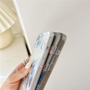 Lüks kılıf Apple iPhone 11 Pro Max yumuşak TPU telefon kapağı Fundas için iPhone 13 12PRO manzara Sunset Cloud boyalı kabuk - Product Image 3