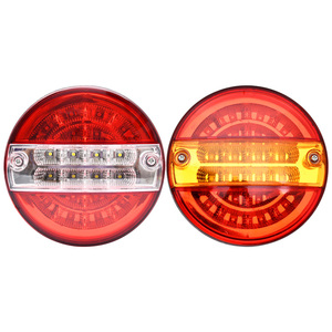 Factory <strong>Cheap</strong> Price 12-24V <strong>Red</strong>/Amber <strong>Red</strong>/White <strong>LED</strong> 5.5&quot; Inch Round Truck Trailer Brake Stop Turn Signal Tail Light - Product Image 1