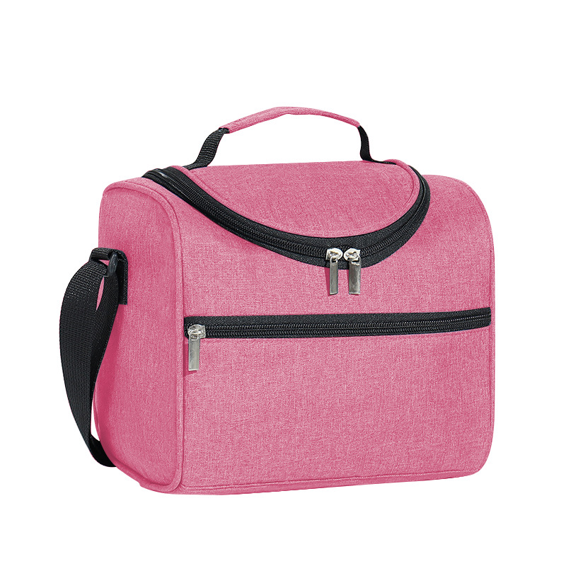 Sac d'isolation thermique en film d'aluminium semi-circulaire, rose rouge