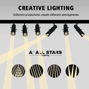 เทรนด์ใหม่ 10W ปรับ Gobo โปรเจคเตอร์ COB ไฟติดตาม Zoomable Spotlight โคมไฟพิพิธภัณฑ์ Shapable LED ดาวน์ไลท์ไฟสปอตไลท์ - Product Image 6