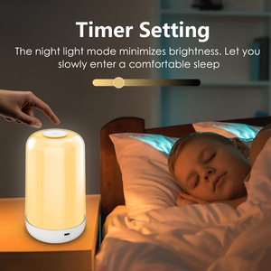 <strong>RGB</strong> LED Intelligent Simple Table Lamp Bedroom Bedside Lamp bluetooth APP Control Smart Night Light Ambient Light - Product Image 4
