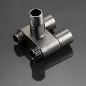 现代迷你黄铜双控制角阀水龙头厂家直销浴室卫生间洗衣机使用水龙头配件 - Product Image 4