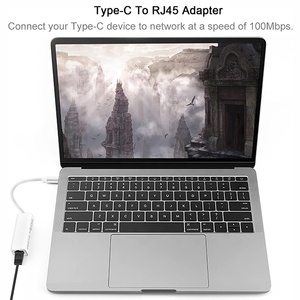 Adaptador convertidor de tarjeta de red con cable USB C tipo C a Ethernet RJ45 Lan 100Mbps - Product Image 3