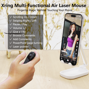 Telecomando Wireless per Selfie TikTok Video a scorrimento Clicker presentatore per Android iPhone puntatore Laser Mouse - Product Image 3