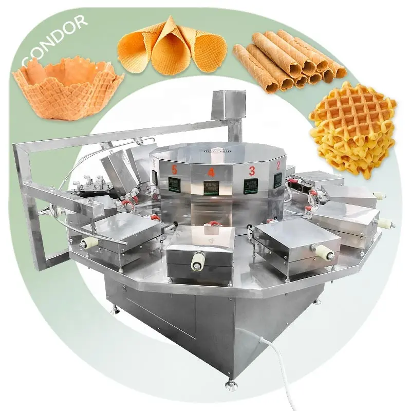Equipo comercial Industrial, máquina para hacer conos de helado, máquina para hacer gofres, rollos de huevo, Stroopwafel