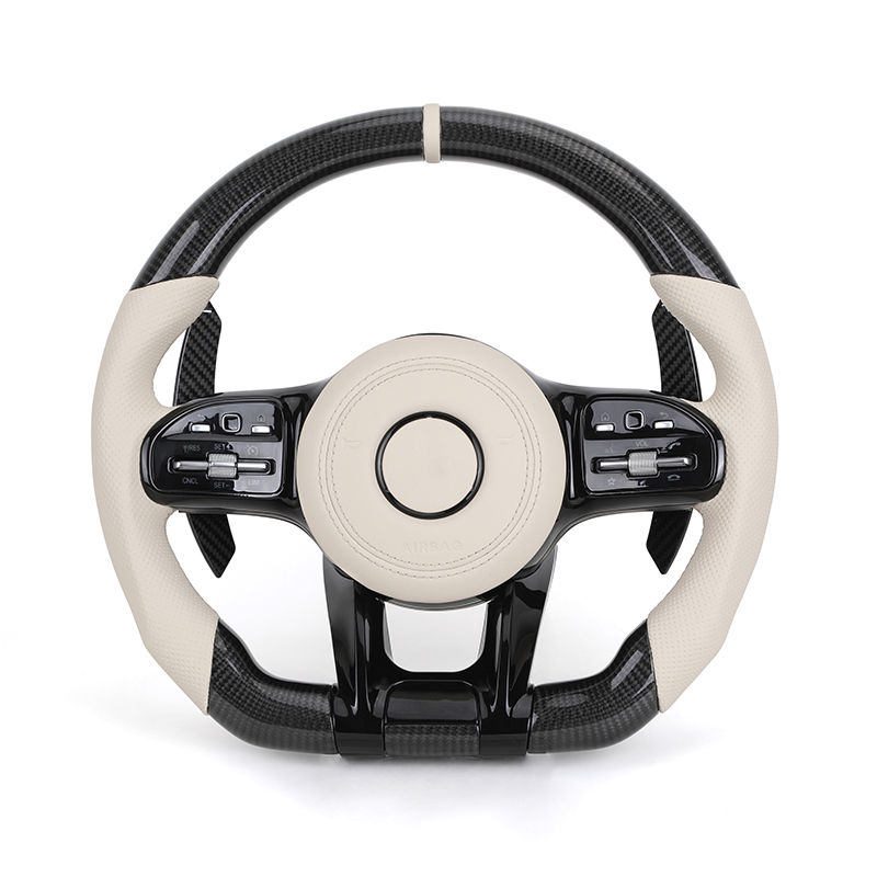 Beige Leather+Carbon Fiber+Carbon Paddle