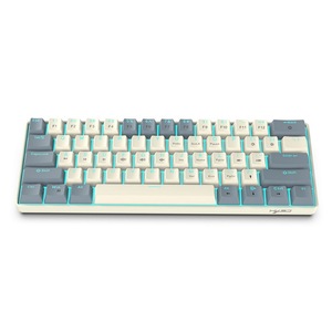 Teclado mecánico ergonómico con interruptor rojo de 61 teclas, LED azul hielo, USB 2,0, núcleo de brazo, Plug-and-Play para juegos, oficina, ordenador con cable - Product Image 2