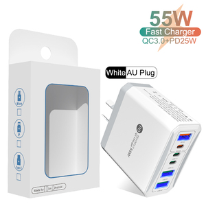 New Original 55W PD Fast Charger <strong>Adapter</strong> US AU UK EU 6 Port <strong>Multiple</strong> <strong>Output</strong> <strong>Adapter</strong> Mobile Phone Travel Wall Charger - Product Image 3