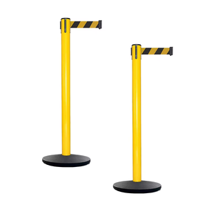 Sarı <span class=keywords><strong>metal</strong></span> toz kaplı geri çekilebilir kemer payanda sonrası - Product Image 1