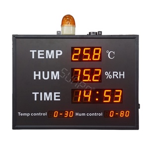 Placa de visualización de humedad de temperatura Digital grande personalizable con reloj de datos, venta al por mayor - Product Image 1