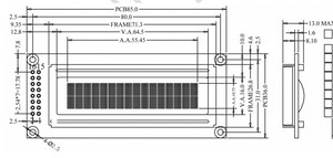 Neue 85*36mm Seite 16Pins parallel gelb 5V 16x2 1602 Display Zeichen LCD-Modul mit LED-Hintergrund beleuchtung - Product Image 6