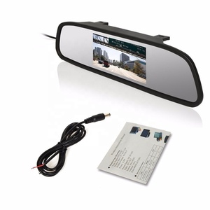 Safety Driving 2 Ways <strong>RCA</strong> <strong>Input</strong> LCD Screen 12V-24V Universal Mount Clip-On Display 4.3&quot; Vehicle Rear View Mirror Car <strong>Monitor</strong> - Product Image 6