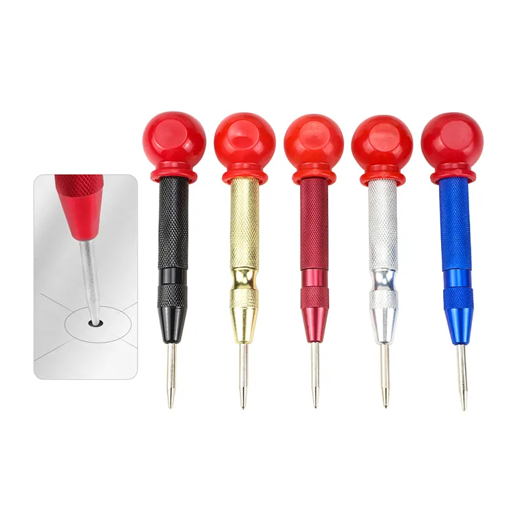 Metaal Glas Gat Starten Markering Verstelbare Impact Puncher Lente Geladen Automatische Center Punch Gaten Center Punch Tool