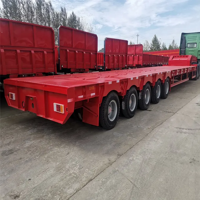 2 Eixos Flatbed 20ft 40ft 45ft 30-80 Toneladas Container Semi Caminhão Reboque