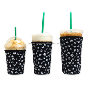 Personalizado 16-32oz Isolado Iced Coffee Reutilizável <span class=keywords><strong>Neoprene</strong></span> Tumbler <span class=keywords><strong>Sleeve</strong></span> Holder para Iced Coffee ou Cold Beverage Cups
