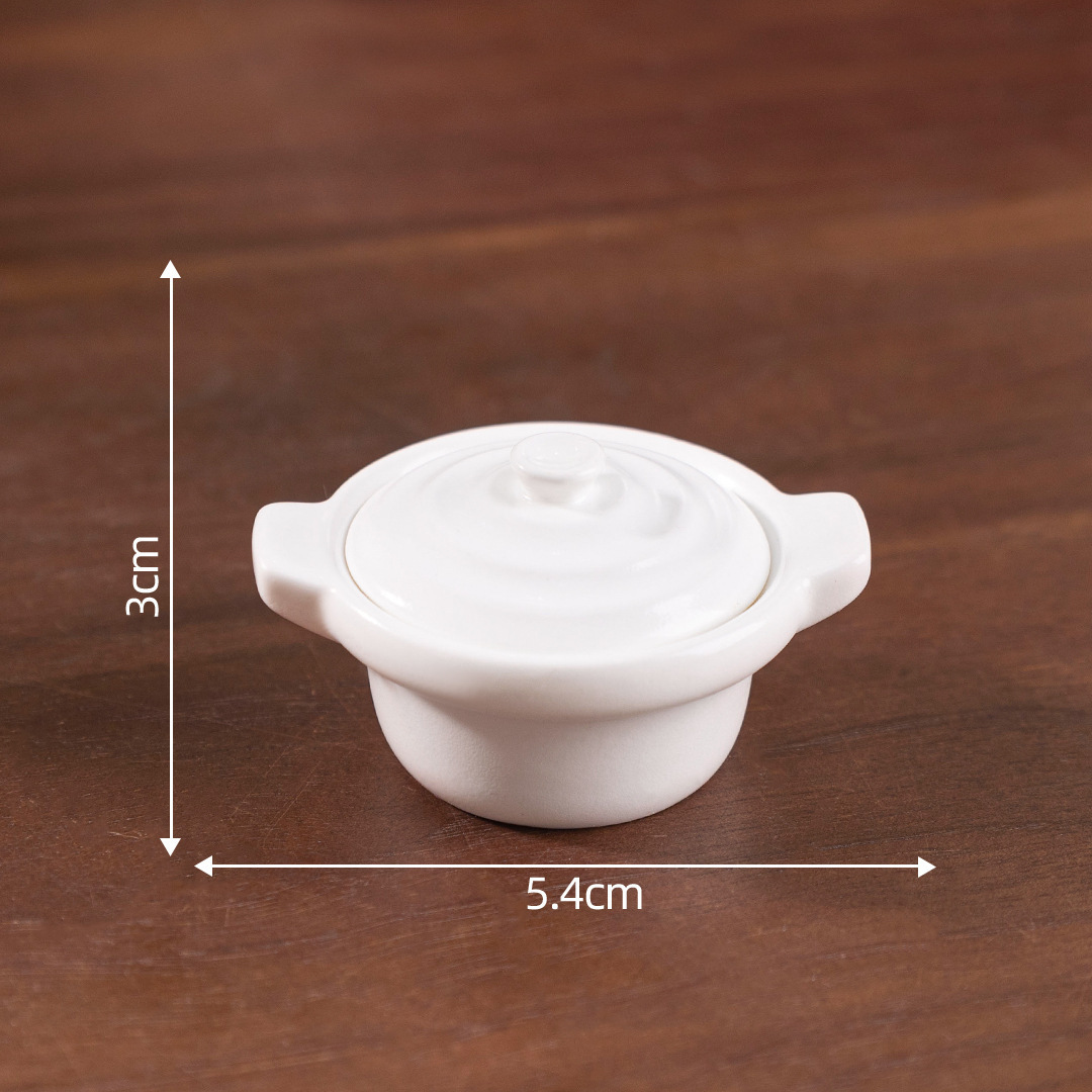 colorful 2 White porcelain soup pot