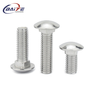 Tùy chỉnh SS304 thép không gỉ đầu tròn vuông cổ bu lông M6 M8 M10 M12 nút đầu vận chuyển bu lông - Product Image 5