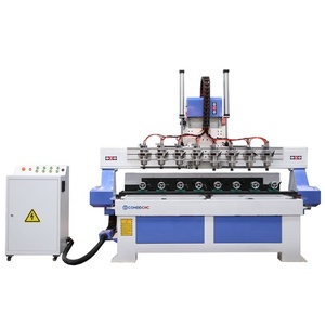 Enrutador CNC de 4 ejes 1325 de husillos múltiples con mesa giratoria a la venta - Product Image 1