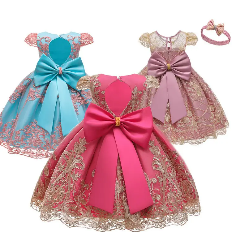 Qushine-vestido de flores para niñas, vestidos de fiesta de boda para niños