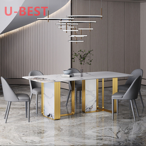 U-BEST General Use Industrial Dining <strong>Table</strong> Conference <strong>Table</strong> Cafe <strong>Table</strong> and Chairs Dining Room <strong>Set</strong> - Product Image 2