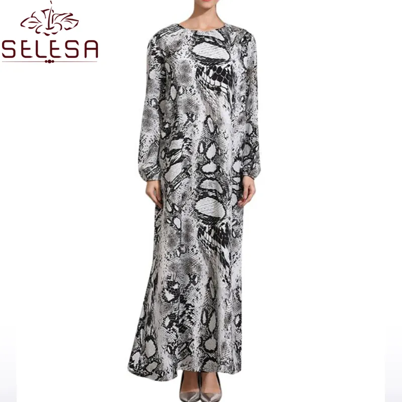 Robe luxueuse pour femme, modèle, style musulman, décontracté, à manches longues, Batik