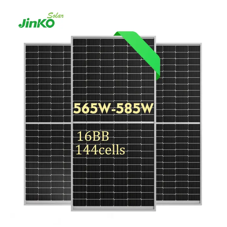 Jinko 가정용 에너지 시스템 565W 570W 575W 585W 풀 블랙 태양 전지 패널 EU 창고와 첨단 기술