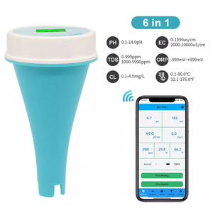 Yeni varış IP67 su geçirmez pH testi sıvı mavi diş 6 1 PH/EC/TDS/ORP/CL/sıcaklık tester yüzme havuzu için - Product Image 5