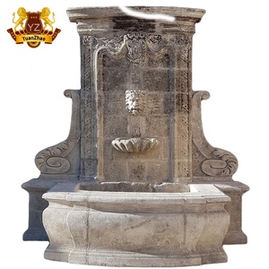 庭の大理石の石のライオンの彫刻彫刻の壁の噴水大理石の滝の噴水 - Product Image 6