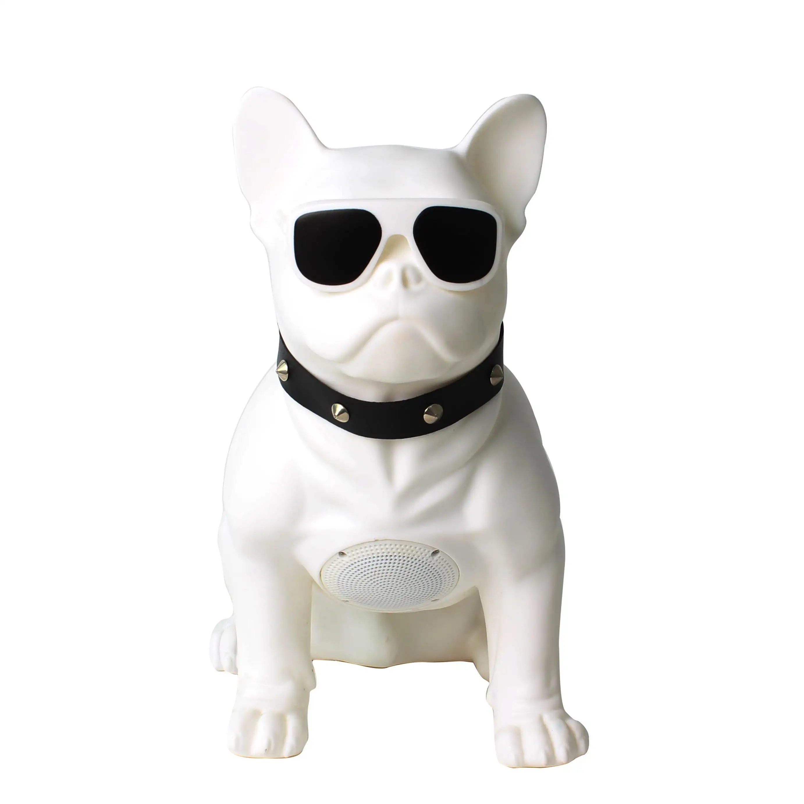 Haut-parleur de haute qualité mignon chien de combat français avec des lunettes de soleil amplificateur sans fil décoration de bureau portable haut-parleur BT