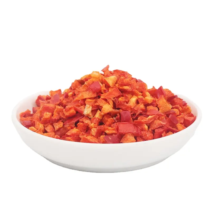Cincang Sayuran Lyophilized Paprika Beku Kering FD Red Bell Pepper Dices